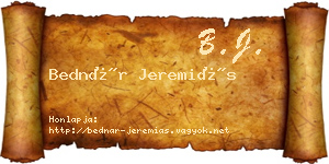 Bednár Jeremiás névjegykártya